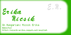 erika micsik business card